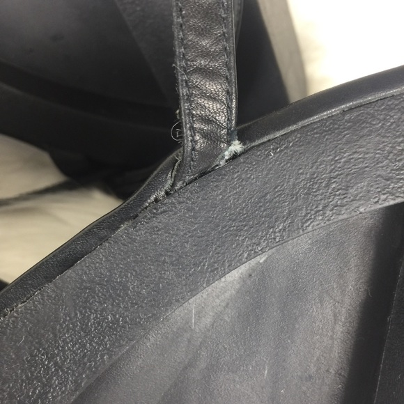 BCBG Minimalist Black Leather Ankle Strap Heels - Picture 8 of 8